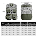 Miniatyrbillede 3 af 5: Fiskevest Åndbar Fiske Rejse Mesh Vest Army green 4XL