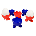 Miniatyrbilde 5 av 5: 6 stk. Silikon Eggeholdere Enkel Morsom Serveringskopp Egg Søtt og Fargerikt Design Serverer Hardkokte Egg