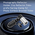 Miniatyrbilde 3 av 5: Fotografi Reflektor Holder Clip Reflektor Fotografia Fjærklemme For Foto Softbox Brakett Video
