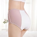 Miniatyrbillede 3 af 5: 3 stk. Dame Periodetætte Trusser Menstruationstrusser Bomuld Menstruationsundertøj Blue x Gray  x Pink XXL