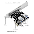 Miniatyrbillede 5 af 5: Pci-e Udvidelseskort Desktop Pci-e 1x Til 4-port Pcie Asm1184e Fuldhøjde Udvidelseskort Til Bitcoi