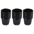 Miniatyrbillede 1 af 4: 30 stk. 3 tommer Heavy Duty Mesh Pot Net Cup Kurv Hydroponisk Aeroponisk Plantning Vokse Klon Sort