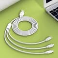 Miniatyrbilde 2 av 5: Datakabel 3-i-1 Universal 1m 8Pin Type-C Micro USB Hurtigladekabel Kompatibel iPhone