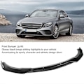 Miniatyrbillede 3 af 5: Frontkofanger Læbe Sæt Blank Sort 3 Dele Kofanger Spoiler Luft Hage Krops Splitter Sæt Erstatning for Benz EClass W213 AMG Line