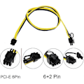 Pikkukuva 2 / 5: 6 kpl 16awg 6-nastainen Pci-e - 8-nastainen (6+2) Pci-e (uros-uros) Gpu-virtajohto palvelimelle näytönohjaimelle