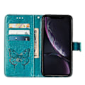 Miniatyrbillede 3 af 5: Etui til iPhone Xr 6.1\" Flip Etui Cover Premium Læder Prægning Magnetisk - BlåP2021122421