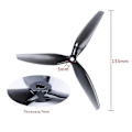 Miniatyrbild 5 av 5: 2 Par För Hq Prop 7x4x3 Propeller 7040 Popo Prop 7tum 3-bladig Propeller För Rc Diy Fpv Racing Drönare