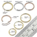 Miniatyrbilde 2 av 2: 9k Gull 6mm Segment Hoop Nesering ROSE GOLD 12mm