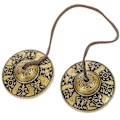 Miniatyrbillede 2 af 2: Kobber Cymbal Klok Buddhist Meditation Yoga Klok Meditation Cymbal Klok