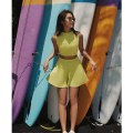 Miniatyrbilde 4 av 5: 2-delt Yoga Dress Tennis Skjørt Dress Løpevest Elastisk Slim Sportsshorts Dame Utendørs Fitness Sportsklær Purple Vest M