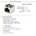 Miniatyrbillede 4 af 5: 20 stk. RJ45 Stik 8 Pin Kabel Interface Skærmet Konnektor Hun 8p8c Modulært Netværksstik Lan Ad