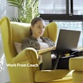Miniatyrbillede 5 af 5: Computerbeslag Foldbart Justerbart Plastik Bærbart Laptop Stativ til Sofa