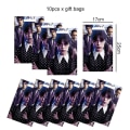 Miniatyrbild 1 av 5: Onsdag Addams Födelsedagsfest Dekoration Banner Ballong Servis Festliga Evenemang Tillbehör Heminredning Koppar Bakgrund 10pcs gift Bags