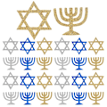 Pikkukuva 1 / 4: 100 kpl Hanukka Paperikonfetti Chanuka Juhlakonfetti Pöytäkoristeet Juhlatarvikkeet