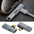 Miniatyrbild 2 av 5: USB-C till USB-A OTG Adapter 100W PD Laddning 10Gbps Dataöverföring Konverterare för MacBook Kompatibel Huawei Plug Play