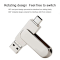 Pikkukuva 2 / 5: 3-in-1 USB-muistitikku Type-C + -USB + USB 3.0 Mini metallinen muistitikku U-levy (256 Gt)
