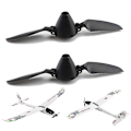 Miniatyrbillede 3 af 4: 2 stk Xk A800.0006 Propeller Foldbare Blade til Xk A800 Rc Fly Fastving Glider Opgradering Reservedel