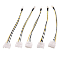 Pikkukuva 1 / 5: 5 kpl 4-nastainen Molex/IDE - 3-nastainen CPU-kotelotuulettimen virtaliitäntäkaapelisovitin 20cm