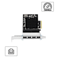 Miniatyrbillede 5 af 5: Iocrest 2.5g 4 Port Pcie Rj45 Lan 10/100/1000/2500mbps Rtl8125b Chip Quad Server 2.5 Gigabit Ether