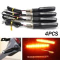 4 stk. Motorcykel 12 LED Blinklys Indikator Blinklys Lys Gul (Ruipei)