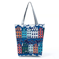 Miniatyrbillede 1 af 5: Håndtasker til Kvinder, Øko Genanvendelig Etnisk Stil Farverigt Geometrisk Mandala Mønster Bærbar 2022 Skuldertasker Shopper Tote Damer style 8