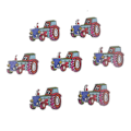 Miniatyrbilde 4 av 4: 50 stk DIY Treknapper Traktorer Trykt To Hull Fine Kanter Knapper for Sying Scrapbooking Håndmalte Sko og Hatter