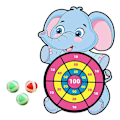 Miniatyrbild 1 av 2: 1 Set Påskhare Darttavla Barn Sticky Ball Darttavla Brädspel Darttavla och Sticky Balls (Slumpmässig Stil)