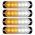 Miniatyrbilde 1 av 5: 4 stk. 6 LED Nødvarsellys Blinklys Fare Blinkende Varsellys Bar Overflatemontering For Bil