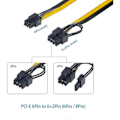 Pikkukuva 4 / 5: 6 kpl 16awg 6-nastainen Pci-e - 8-nastainen (6+2) Pci-e (uros-uros) Gpu-virtajohto palvelimelle näytönohjaimelle