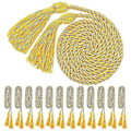 Miniatyrbillede 1 af 3: 12 Stk. Guldsnor Gradueringskvast Snor Til Dimittender Og Studerende (guld)