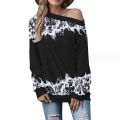 Miniatyrbilde 1 av 2: Høstmote Slouchy Skjorte Halloween Gresskar Langærmet Gensergenser COLOR 1 2XL
