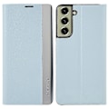 Miniatyrbilde 1 av 5: For Samsung S21 Fe Fjerde Generasjon Stativ Lærveske Light blue Style F Samsung Galaxy S21 FE