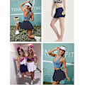 Miniatyrbilde 2 av 5: Tennis skjørt for kvinner. Svømming Tennis Skorts Skjørt Innebygde Inner Shorts Bikini Høy Talje S-2xl Style1 M