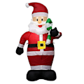 Miniatyrbillede 1 af 4: 1,8/2,4 m Oppustelig Julemand LED Lys Jule Legetøj Udendørs Ornamenter Julefrokost Hjem Butik Gårdhave Have Dekoration 1.2m AU