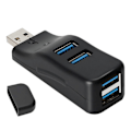 Miniatyrbild 1 av 5: USB 3.0 Hub Adapter Förlängare Mini Splitter Box 4 Portar För PC Laptop Mobiltelefon Hög Hastighet U Disk