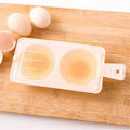 Miniatyrbild 3 av 5: Äggkokare med 2 hålrum Kreativ Non-stick Lättviktig BPA-fri Äggpocherare Matlagningsaccessoarer