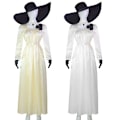 Pikkukuva 1 / 4: Naisten Cosplay-mekko Vampyyri Nainen Halloween Valkoinen Asu Hatbeige Beige 2xl