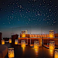 Miniatyrbilde 3 av 3: 50 stk. Hvite Luminary Lysposer Spesielle Lantern Luminary Poser Med Stjerner Måne Holdbare & Gjenbrukbare Fi