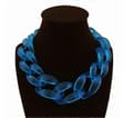 Vintage Resin Lackingone Akryl Krage Chunky Choker Statement Bib Kedja Halsband Hängen