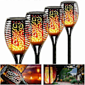 Miniatyrbild 2 av 5: 4 st Solar Fackla Dansande Ljus LED Fladdrande Utomhus Trädgårdslampa