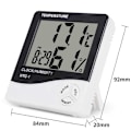 Miniatyrbild 3 av 4: 2 st Hushållstermometer Inomhus Elektronisk Termometer Rumshygrometer Elektronisk Väckarklocka (utan Batteri)