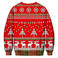 Miniatyrbillede 4 af 4: Unisex Juletrøje 3D Printet Sjov Pullover Trøje Size B L