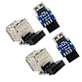 Miniatyrbillede 4 af 5: 4 stk. 9-pin bundkort til USB 2.0-stik sort bundkort til 2 porte USB 2.0 A hun intern