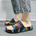 Miniatyrbild 2 av 5: Tofflor herr ytterkläder sommar sport kokosnöt tramp känsla halkfria mjuka sulor flip-flops utomhus strand tjock sula sandal 2025beige 43-44