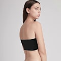 Miniatyrbillede 3 af 4: 3 pakker stropløse BH'er til kvinder, dame bandeau BH, polstret sømløs crop BH blød komfort trådløs Bralette Black 4XL