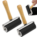 Miniatyrbilde 1 av 2: 2 stk. 10 cm Gummivalser for Trykking, Brayer, Håndverksprosjekter, Stempleverktøy (Svart)