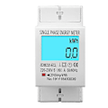 Miniatyrbild 1 av 5: 80A DIN-skena Enfas 2-tråds LCD Digital Display Strömförbrukning Energi Elmätare kWh AC