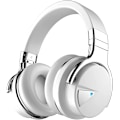 Pikkukuva 2 / 5: Aktiiviset vastamelukuulokkeet Bluetooth-kuulokkeet mikrofonilla, syvä basso, langattomat over-ear-kuulokkeet, mukavat proteiinikorvatyynyt, toistoaika White