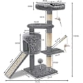 Miniatyrbillede 4 af 4: Kattehus med sisal kradsestolpe Grey XXL