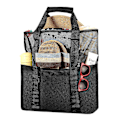 Miniatyrbillede 4 af 4: Cabilock Mesh Strandtaske Tote Taske Foldbar Dagligvarepose med Ekstra 6 Udvendige Lommer (Sort)